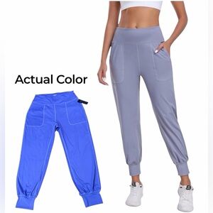 RAYPOSE Women’s High rise Blue Joggers NWT- Size Large